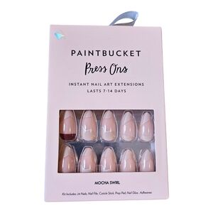 Paintbucket Press On Nails Mocha Swirl Instant Manicure Luxury Nails NEW